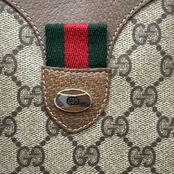 Gucci Tan Canvas & Leather Vintage PRISTINE Boston Bag Authentic with COA - Picture 3 of 13